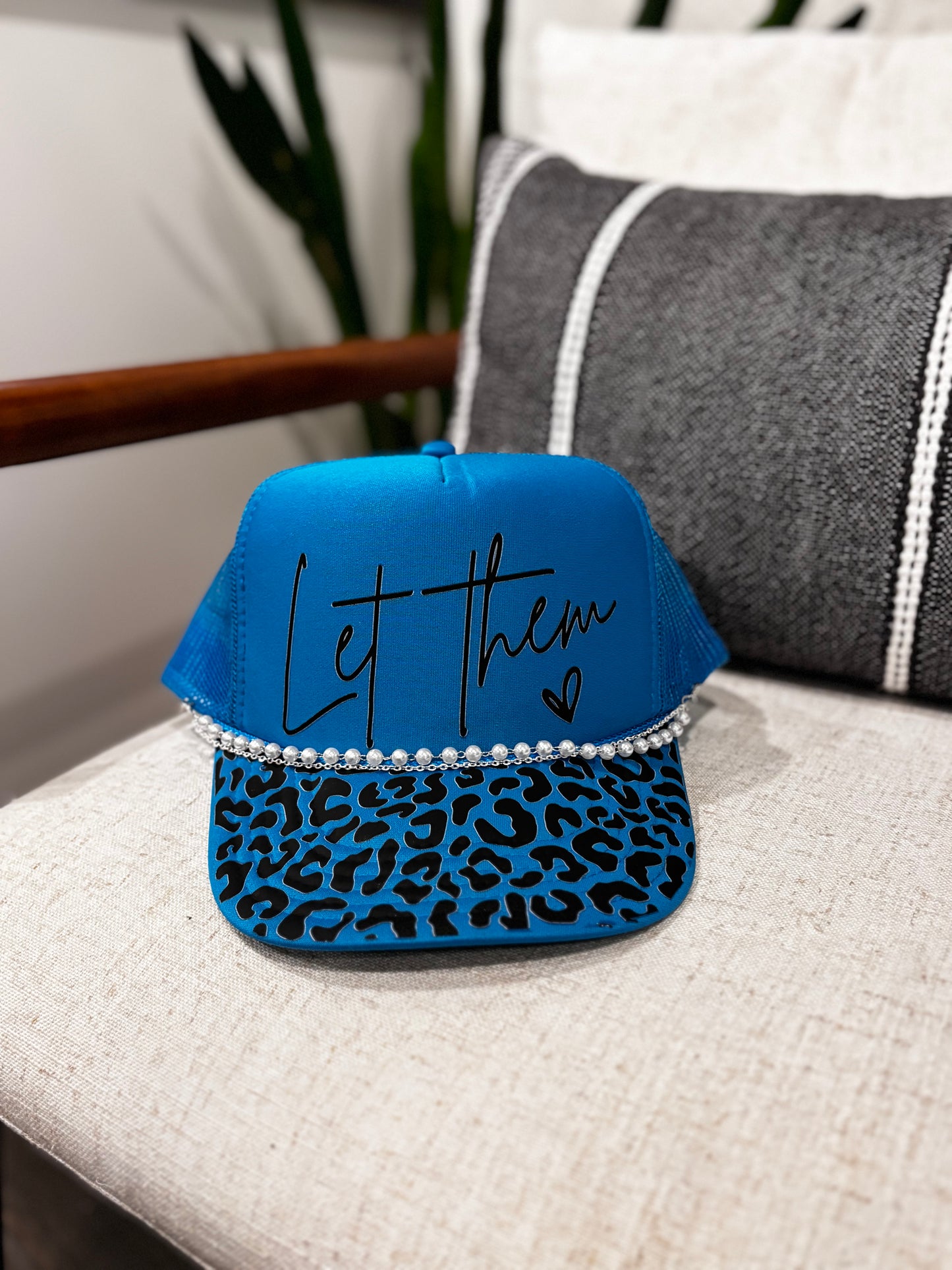 Ladies "Let Them" Fancy Trucker Hat with Chains