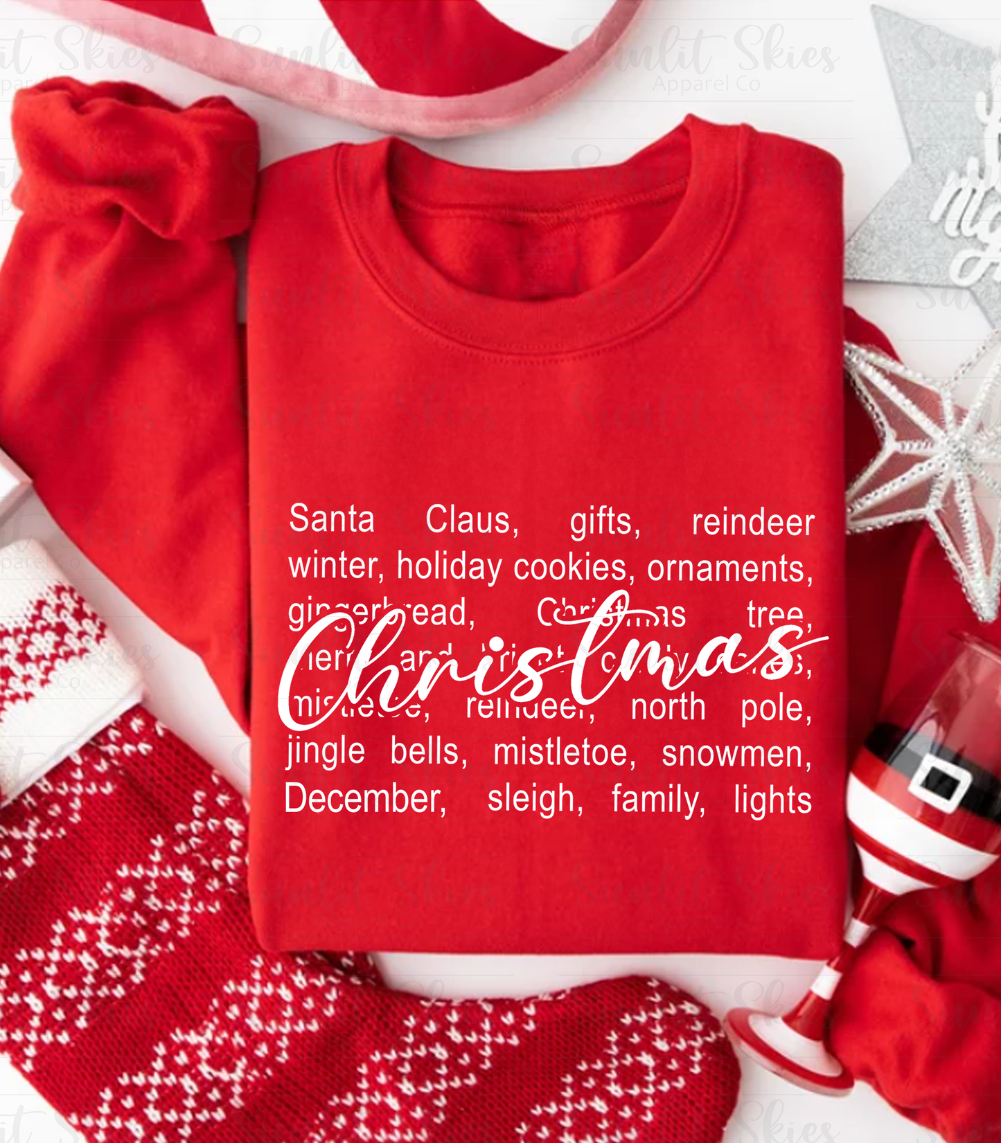 Christmas Words Crewneck Sweatshirt