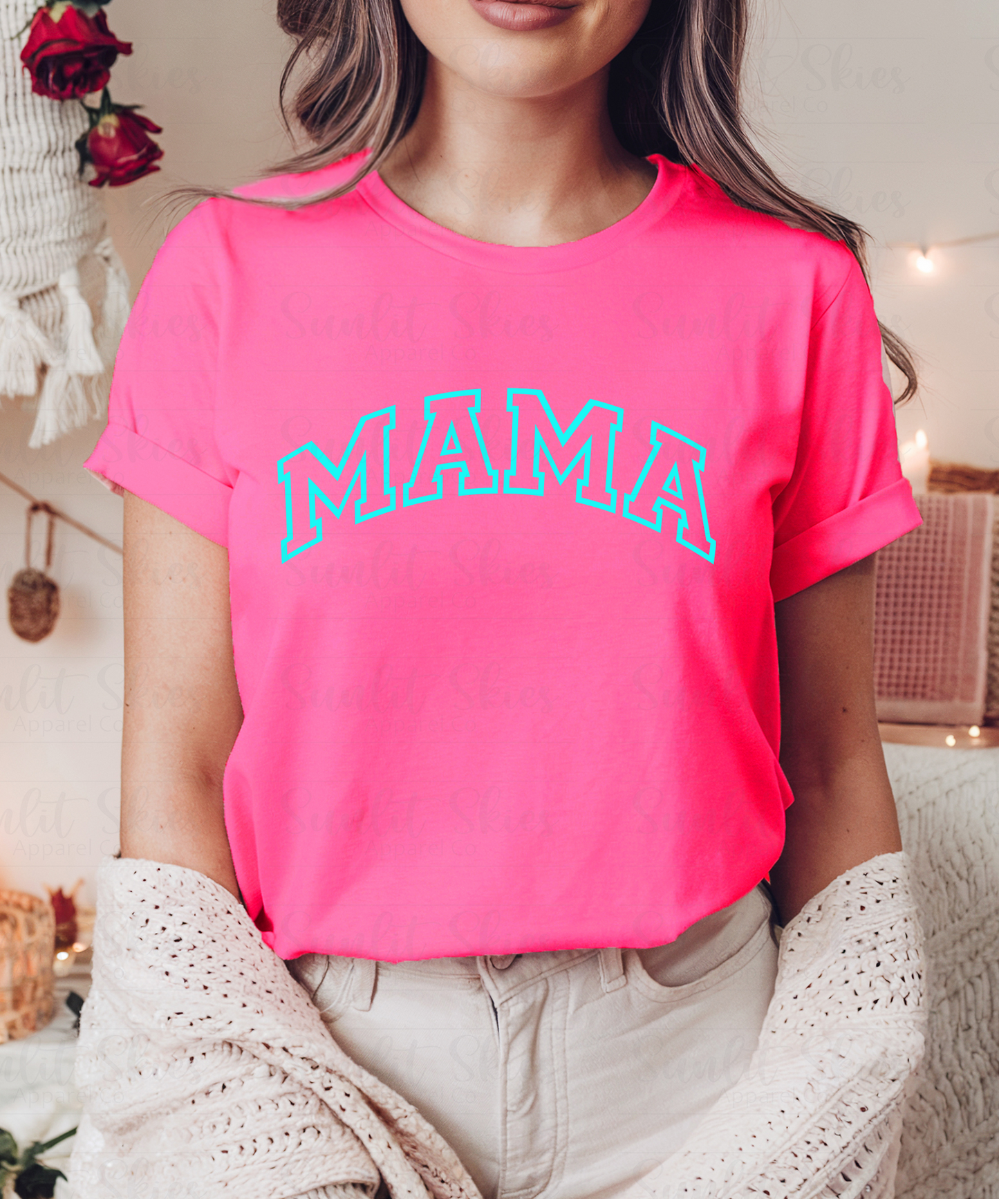 Mama Short Sleeve Neon T-Shirt (Multiple colors)