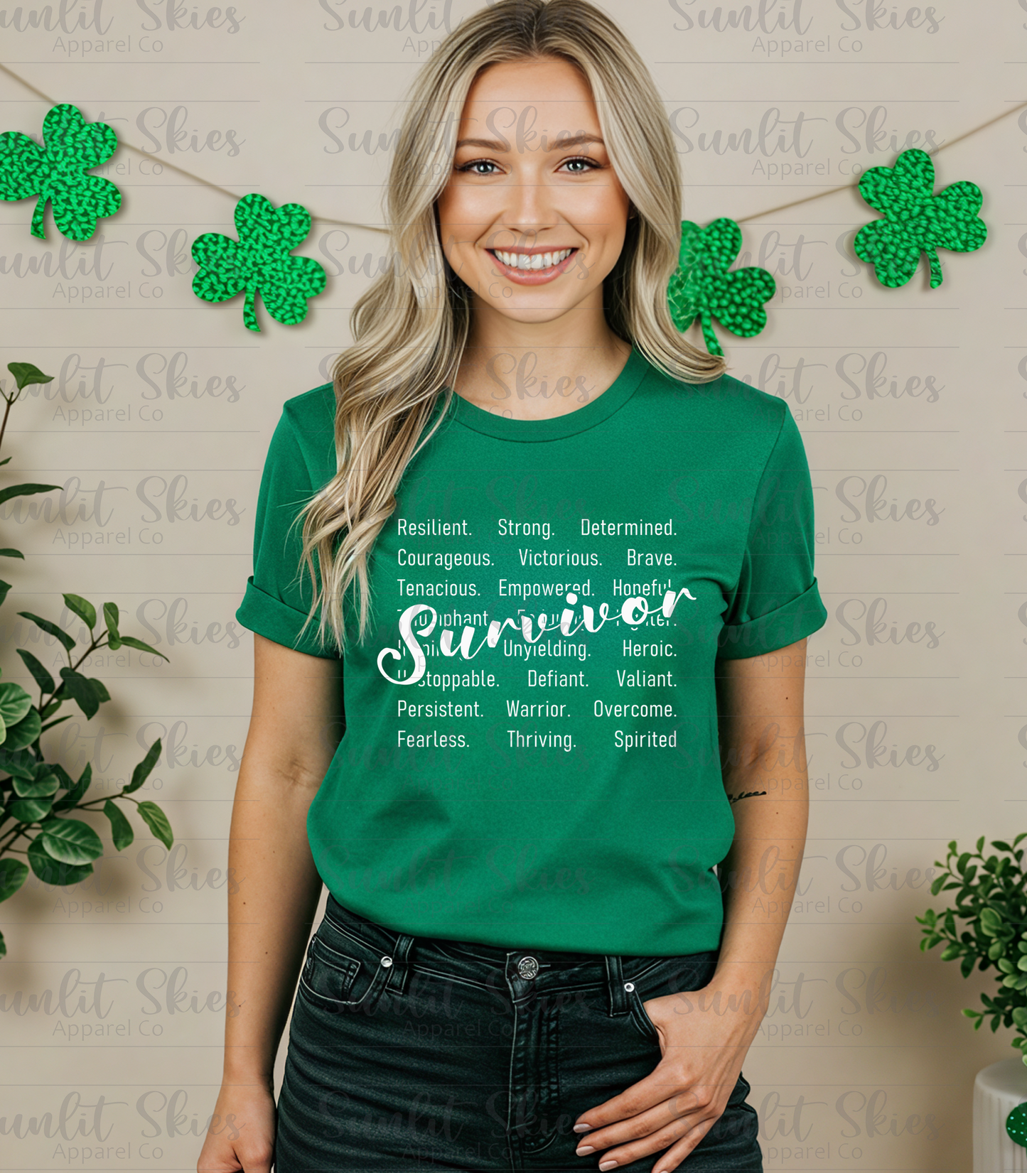 Survivor Words Text T-shirt