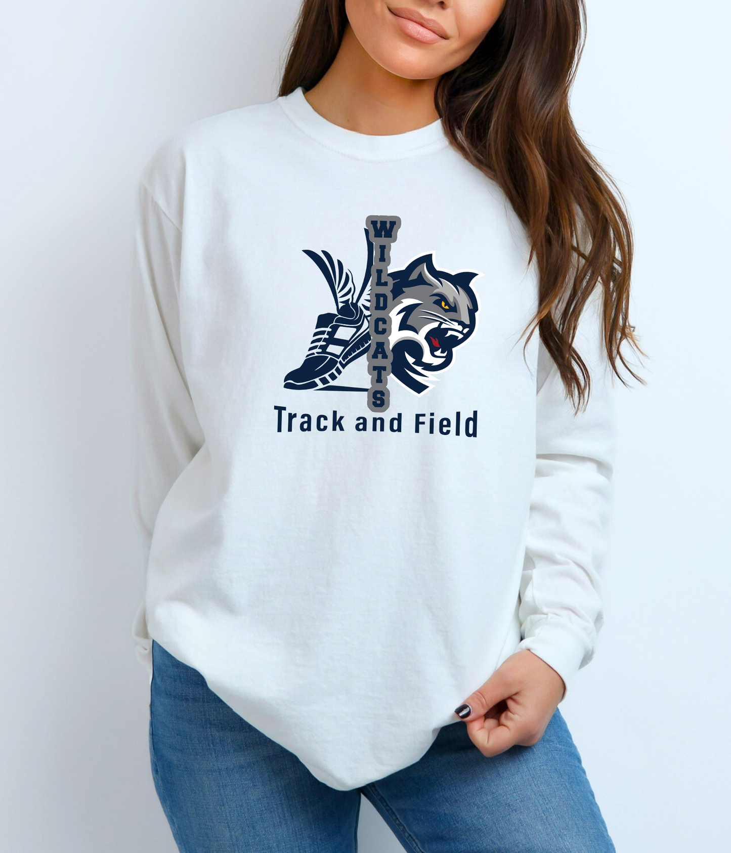 Wildcats Track Shoe Logo Long Sleeve T-Shirt