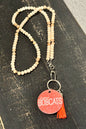 Custom School Mascot Wooden Lanyard