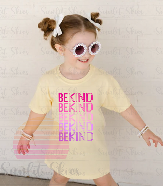 Be Kind (pink text) T-Shirt