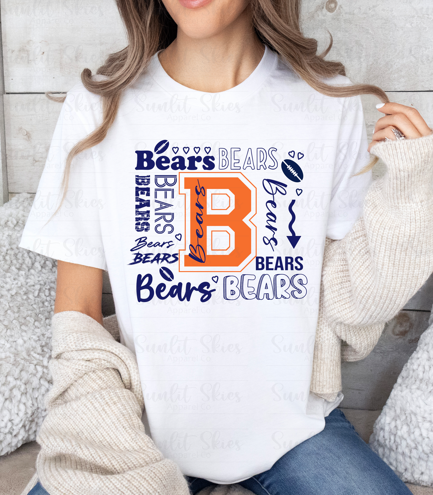 Chicago Bears Fun Text T-Shirt