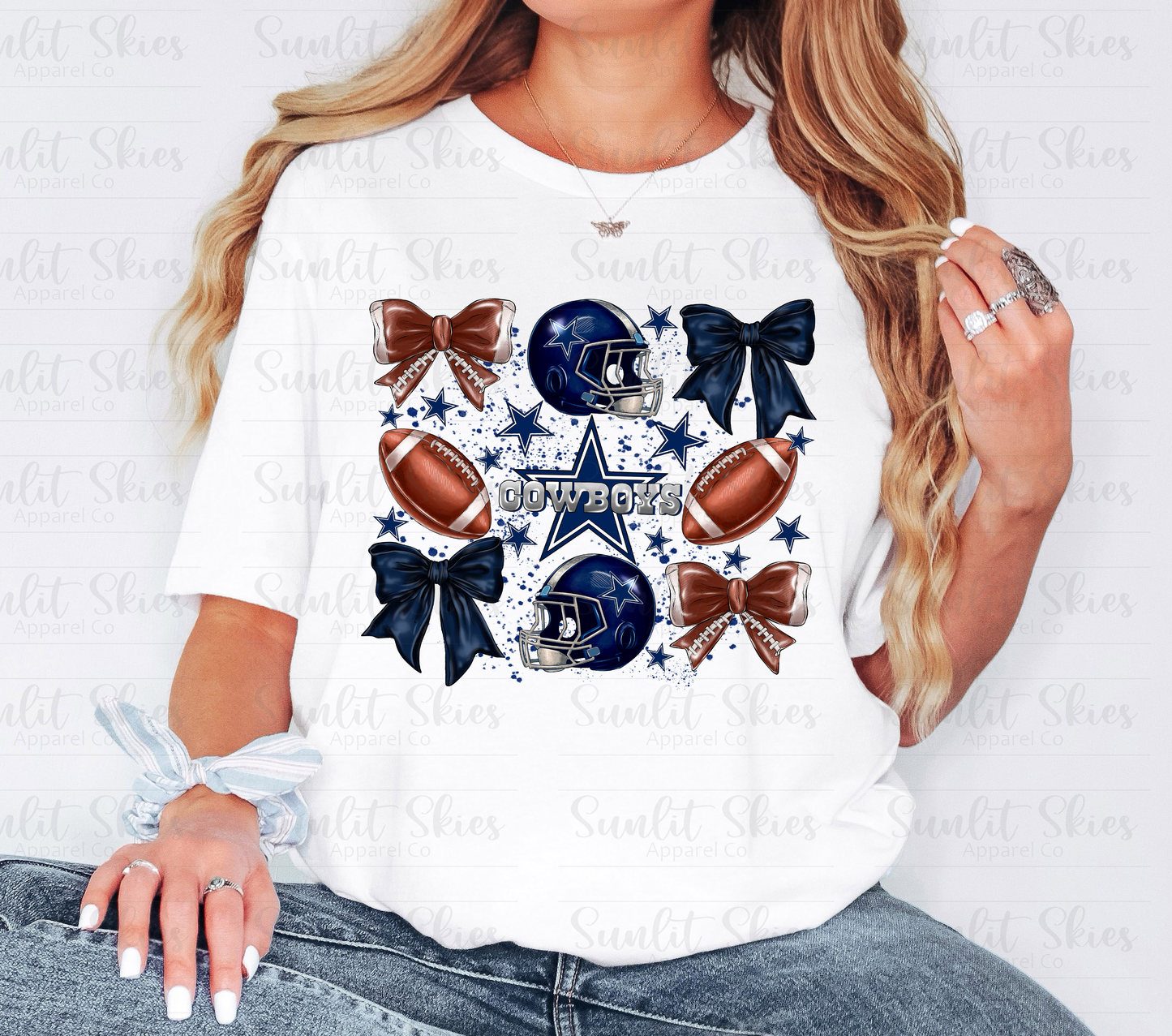 Dallas Cowboys Bows Graphic T - Shirt