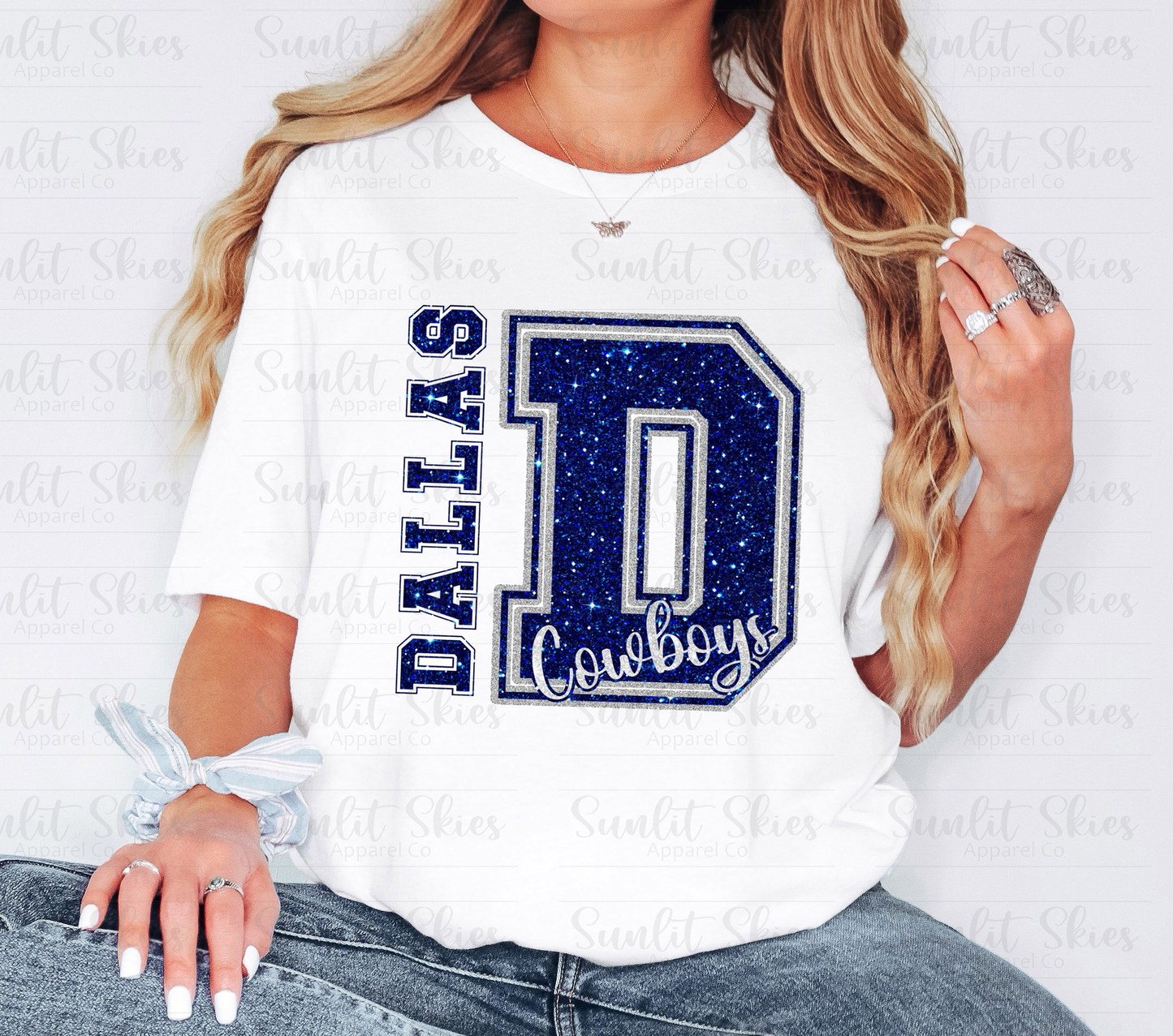 Dallas Cowboys Faux Glitter T-Shirt