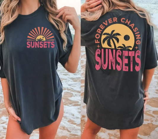 Forever Chasing Sunsets Short Sleeve T-Shirt