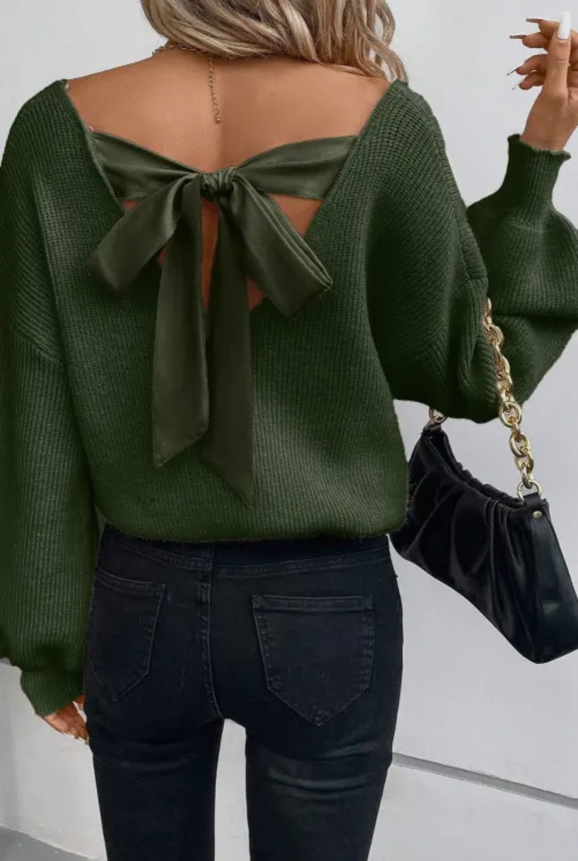 Beautiful Bow Back Sweater