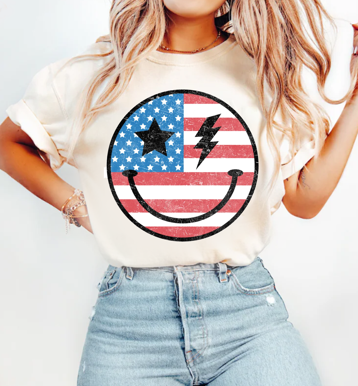 4th of July Smiley T-Shirt