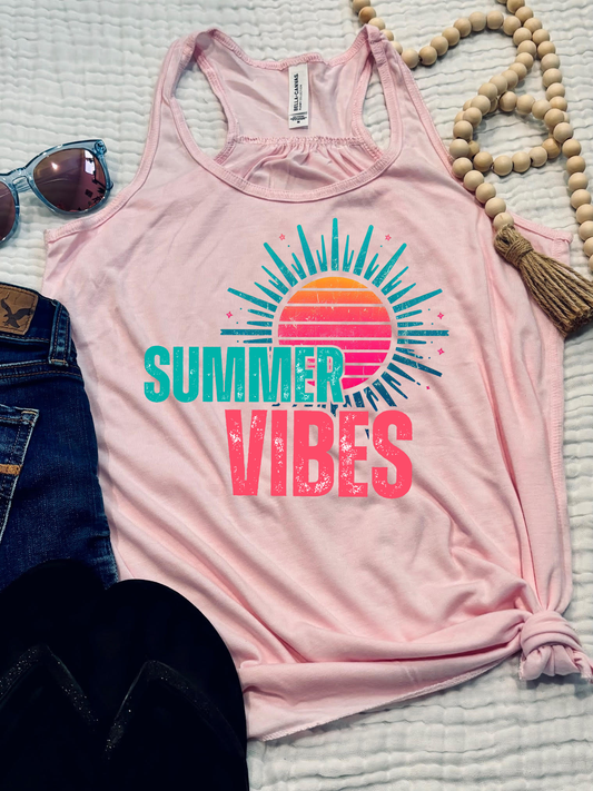 Summer Vibes Light Pink Tank