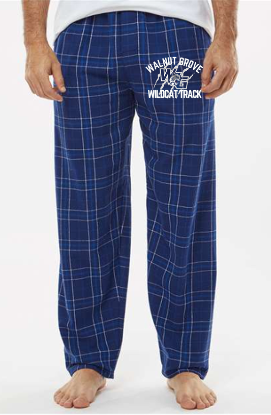 Walnut Grove Track and Field PJ Pants Navy Plaid