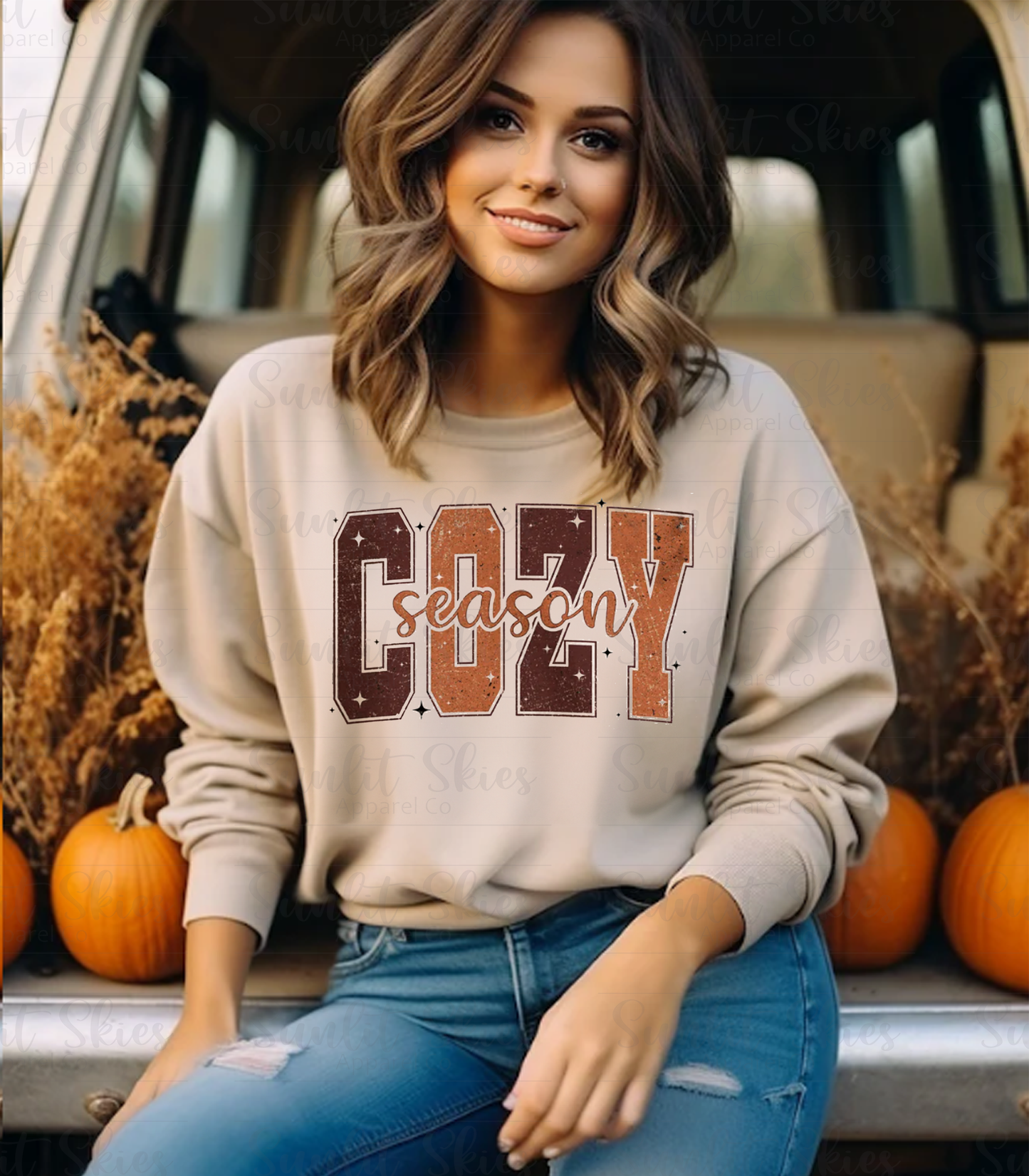 Cozy Season Drop Shoulder Crewneck Sweatshirt