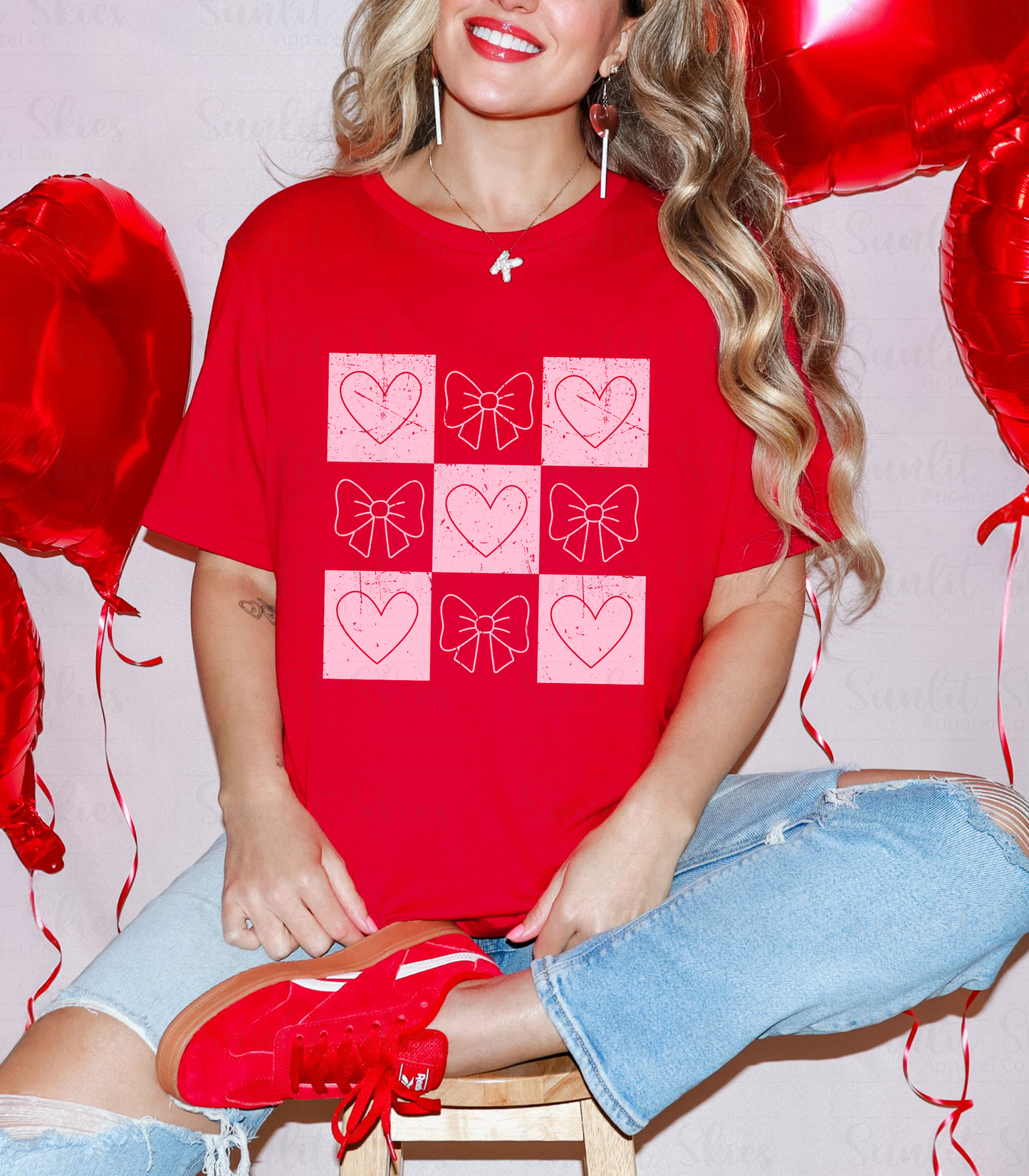 Cute Heart Bow Crewneck Sweatshirt (Copy)