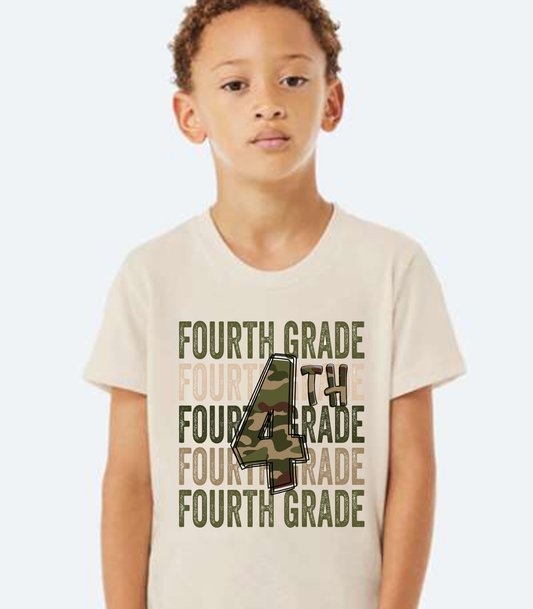 Camo Back to School Kids T-Shirt