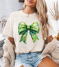 Grinch Christmas Bow T - Shirt - Multiple Colors