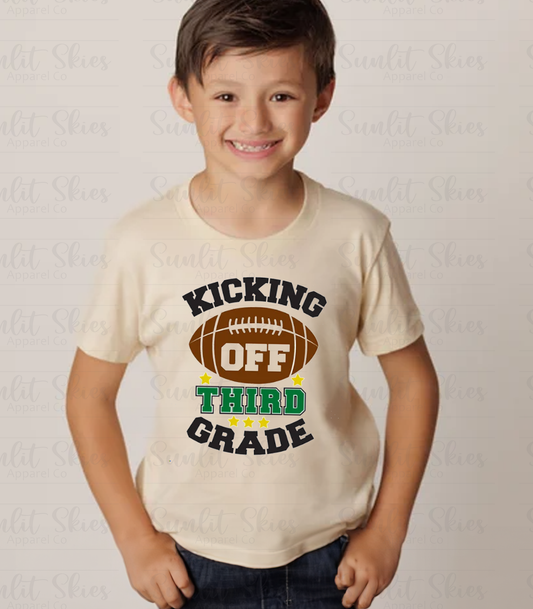 Kicking Off Football Back to School Kids Shirt