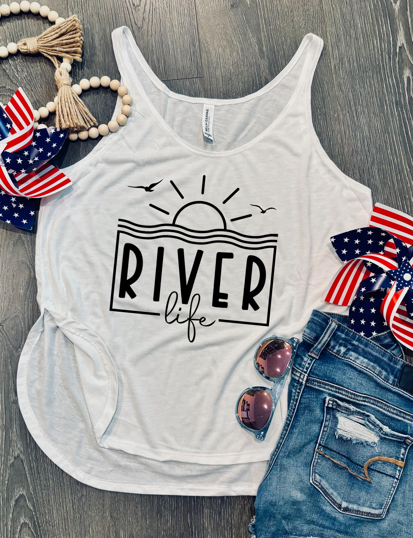 River Life Sunset Graphic Tee