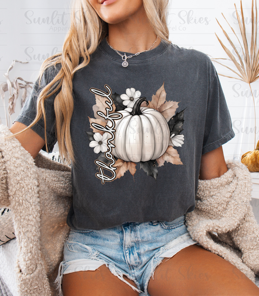 Thankful White Pumpkin T - Shirt