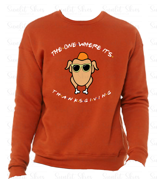 The One Where It's Thanksgiving Crewneck Sweatshirt