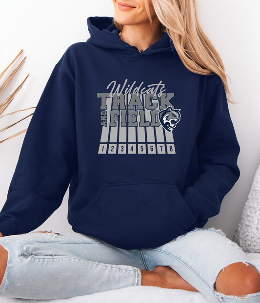 Track Lanes Wildcats Track and Field Hoodie