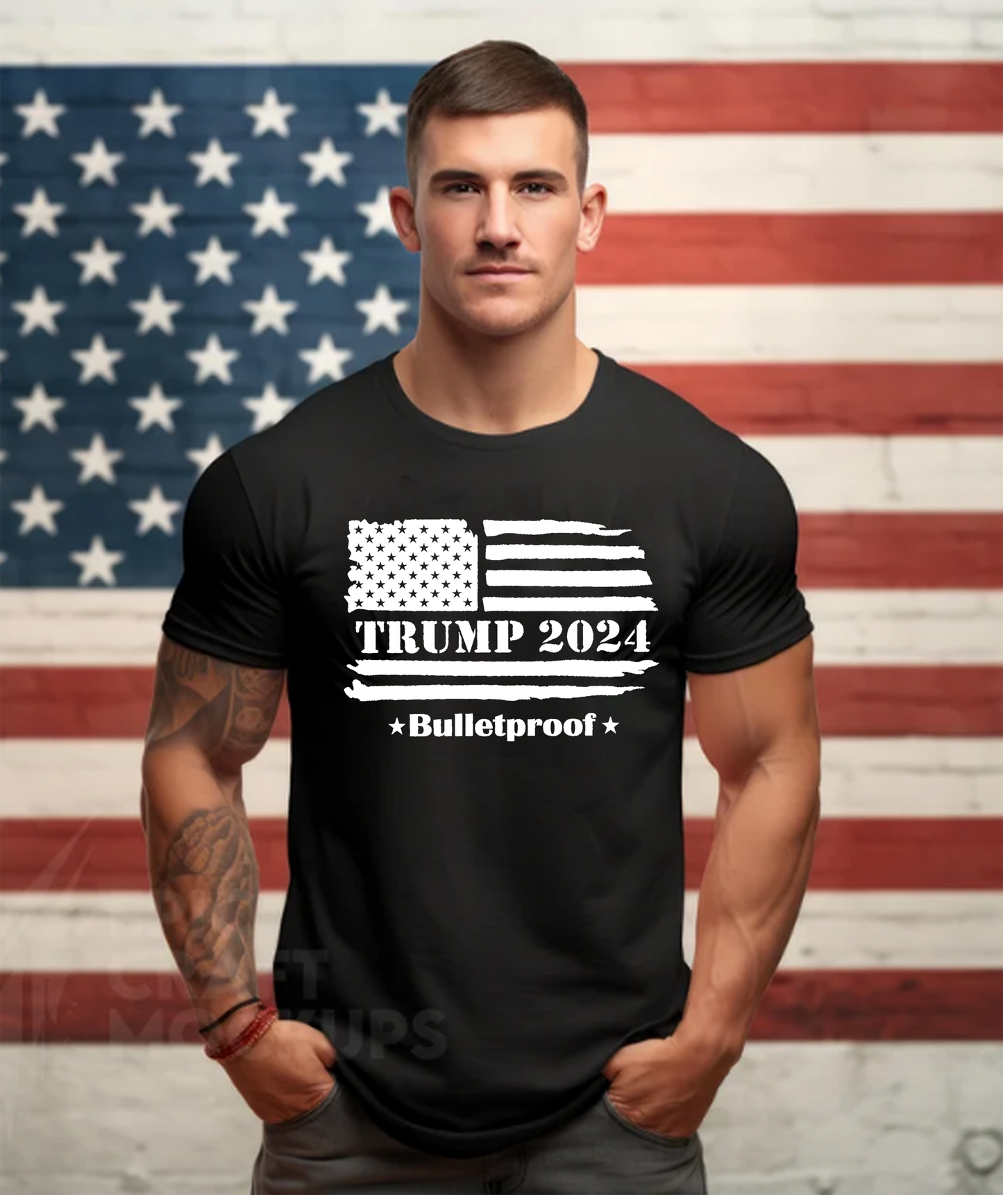 Trump 2024 Bulletproof Graphic T-Shirt